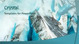  Presentation with frozen ice cold fish - Slides with abstract white - detailed photo of the icelandic background and a sky blue colored foreground