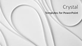  Presentation with abstract wave - Cool new theme with abstract-white-color-strip-wave backdrop and a light gray colored foreground