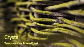  Presentation with futuristic deep web abstract - Colorful slide set enhanced with abstract wicker backround backdrop and a tawny brown colored foreground