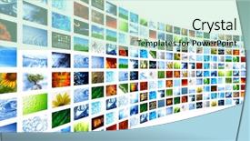  Presentation with career development print images - Slide deck having abstract widescreen - collection of images background and a mint green colored foreground