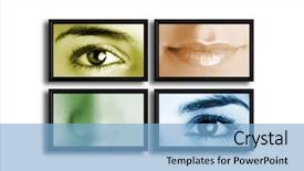  Presentation with wall - Theme featuring abstract widescreen - four tv s background and a light blue colored foreground