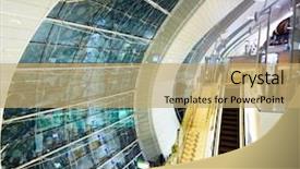  Presentation with dubai - Colorful slide deck enhanced with abstract window in dubai airport backdrop and a coral colored foreground