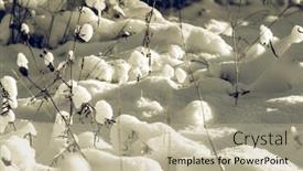  Presentation with media print - Presentation design featuring abstract-winter-background-winter-outdoor background and a mint green colored foreground