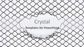  Presentation with pattern - Presentation theme with geometric pattern of a wire background and a sky blue colored foreground