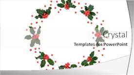  Presentation with holly - Slide deck enhanced with abstract-winter-christmas-new-year background and a white colored foreground