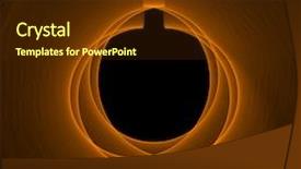  Presentation with abstract - Presentation design with reclama o - abstract with pumpkin shaped middle background and a tawny brown colored foreground