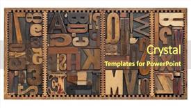  Presentation with abstract numbers - Slide set having abstract with variety of letters background and a tawny brown colored foreground