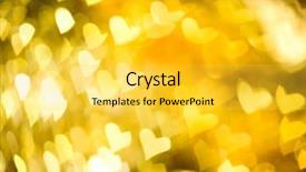  Presentation with blue and yellow abstract - Presentation theme with abstract yellow background with heart background and a yellow colored foreground