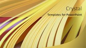  Presentation with abstract wave - Presentation design having abstract-yellow-color-wave-curl background and a yellow colored foreground