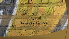  Presentation with bricks - Colorful theme enhanced with abstract-yellow-gray-painted-bricks backdrop and a gold colored foreground