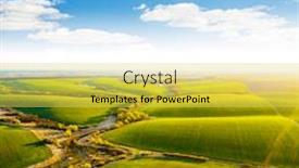  Presentation with agrarian - Beautiful slide set featuring abstraction-agricultural-area-green-wavy backdrop and a yellow colored foreground