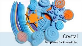  Presentation with ocean - PPT theme consisting of abstraction of the seabed ocean background and a light blue colored foreground