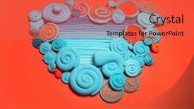  Presentation with modeling - Amazing slides having abstraction of the seabed ocean backdrop and a red colored foreground