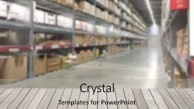  Presentation with cargo - Slides having abstrast blurred background warehouse cargo background and a light gray colored foreground
