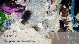  Presentation with posters - PPT layouts consisting of abstratc design - old posters grunge textures background and a soft green colored foreground