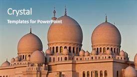  Presentation with abu dhabi - Slide deck enhanced with abu dhabi mosque background and a teal colored foreground