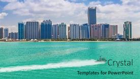  Presentation with persian gulf - Audience pleasing PPT theme consisting of abu-dhabi-uae-27-march backdrop and a teal colored foreground