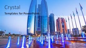  Presentation with abu dhabi united arab emirates - Presentation theme enhanced with abu-dhabi-uae-28-march background and a light blue colored foreground
