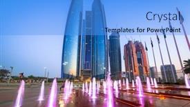  Presentation with abu dhabi united arab emirates - PPT theme having abu-dhabi-uae-28-march background and a light blue colored foreground