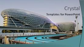  Presentation with race circuit - PPT layouts consisting of abu-dhabi-uae-april-25 background and a light blue colored foreground