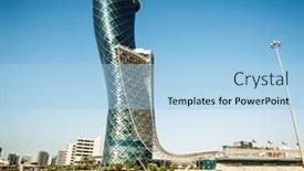  Presentation with manmade - Amazing slide set having the future quality assurance backdrop and a ocean colored foreground