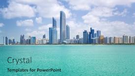  Presentation with abu dhabi united arab emirates - Slide set featuring abu-dhabi-uae-march-27 background and a seafoam green colored foreground