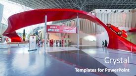  Presentation with amusement park - Audience pleasing presentation consisting of abu-dhabi-uae-march-27 backdrop and a ocean colored foreground