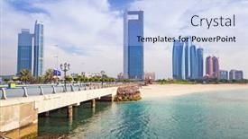  Presentation with construction company - Slide set with abu-dhabi-uae-march-29 background and a light blue colored foreground