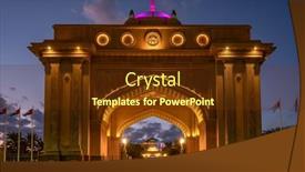  Presentation with five stars - PPT layouts having abu-dhabi-uae-november-22 background and a tawny brown colored foreground