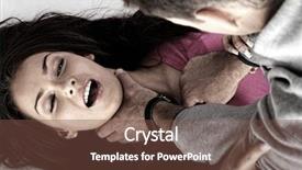  Presentation with man woman - PPT theme enhanced with abue concept brutal man rape background and a tawny brown colored foreground