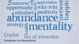  Presentation with positive mindset - Presentation theme featuring abundance-mentality-law-of-attraction background and a light blue colored foreground
