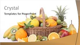  Presentation with fruits - Slides enhanced with abundance-of-fruits background and a  colored foreground