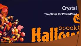  Presentation with graphic - Audience pleasing presentation theme consisting of events multi cultural - graphic image of spooktacular halloween backdrop and a wine colored foreground