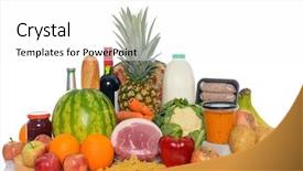  Presentation with fruit drink - PPT layouts having pizza wine and dairy product background and a white colored foreground