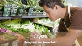  Presentation with sales - Slide deck featuring vegetables packet - sales assistant working background and a coral colored foreground