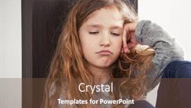  Presentation with depression child - Beautiful slide set featuring abuse-child-depression-and-sad backdrop and a tawny brown colored foreground