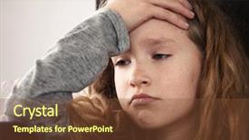  Presentation with depression child - Theme enhanced with abuse child depression and sad background and a tawny brown colored foreground