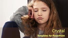  Presentation with depression child - PPT theme consisting of abuse-child-depression-and-sad background and a tawny brown colored foreground