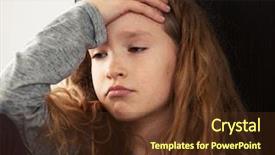  Presentation with depression child - PPT theme having abuse child depression and sad background and a tawny brown colored foreground