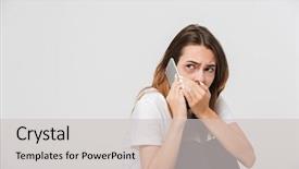  Presentation with wounds - PPT layouts with abused scared woman with wounds background and a light gray colored foreground