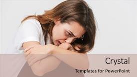  Presentation with wounds - Cool new theme with abused scared woman with wounds backdrop and a soft green colored foreground