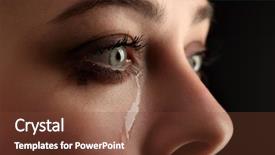  Presentation with black girl - Presentation with abused women - beauty girl cry on black background and a tawny brown colored foreground