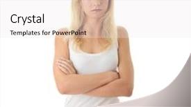  Presentation with angry - Theme featuring abused women - close up shot background and a white colored foreground