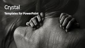  Presentation with woman diversity women socialize unity - Colorful slide set enhanced with abused women - mysterious woman backdrop and a dark gray colored foreground