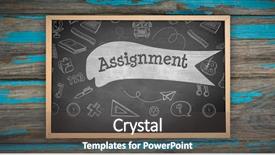  Presentation with chalkboard - Beautiful PPT theme featuring ac chalkboard against assignment backdrop and a dark gray colored foreground