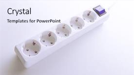  Presentation with power - Audience pleasing slide deck consisting of ac circuit - power surge isolated on white backdrop and a sky blue colored foreground