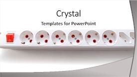  Presentation with electrical engineer surge protection - Slide set with ac circuit - power surge isolated on white background and a white colored foreground