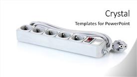  Presentation with white - PPT layouts consisting of ac circuit - surge protector isolated on white background and a white colored foreground