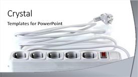  Presentation with circuit - Slides having ac circuit - surge protector isolated on white background and a white colored foreground