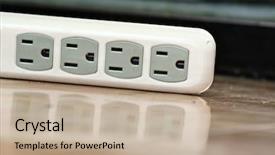  Presentation with power flow - Presentation theme enhanced with ac circuit - white power strip or extension background and a  colored foreground